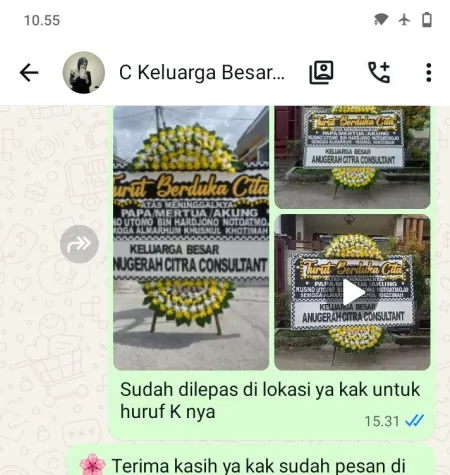 Pengiriman Papan Bunga Duka Gandaria