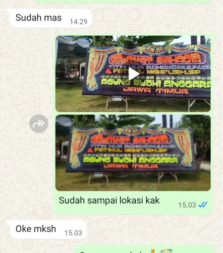 Pengiriman Papan Bunga Gandaria